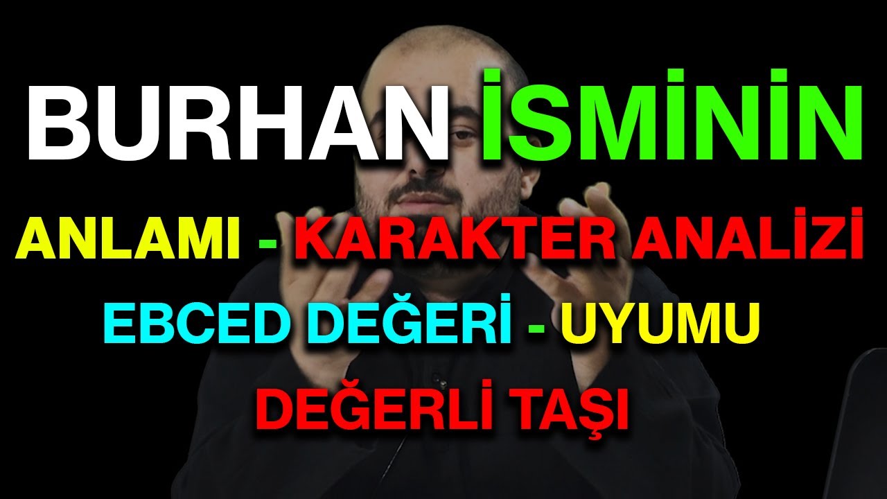 Burhan isminin anlamı nedir ismin esması Detaylı isim karakter analizi ebced değeri uyumu